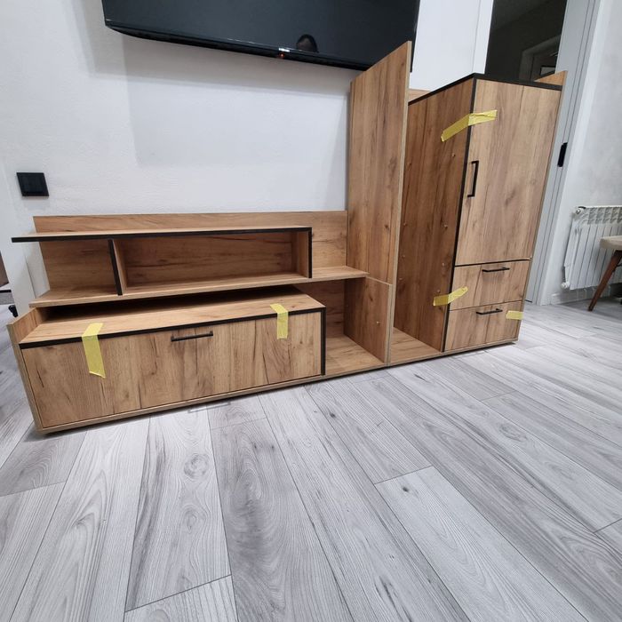 Стильная Лофт стенка в зал,все предметы можно устанавливать по отдельн