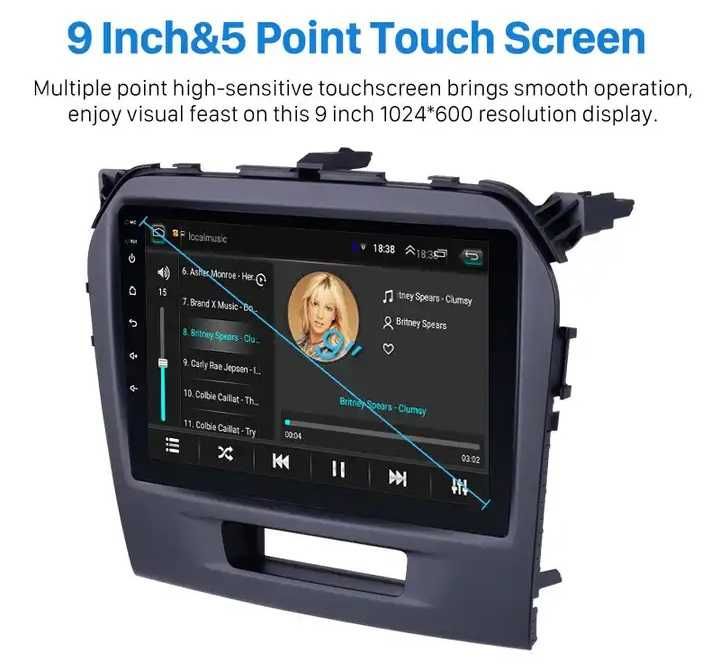 Мултимедия за Suzuki VITARA Двоен дин навигация плеър Android Витара