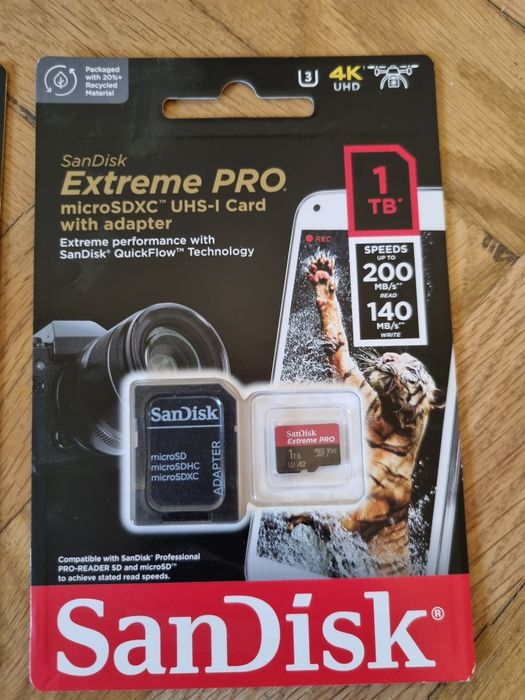 Sandisk Extreme PRO micro SDXC UHS-I  1 TB Speed up to 200MB/s Read 140 MB/s