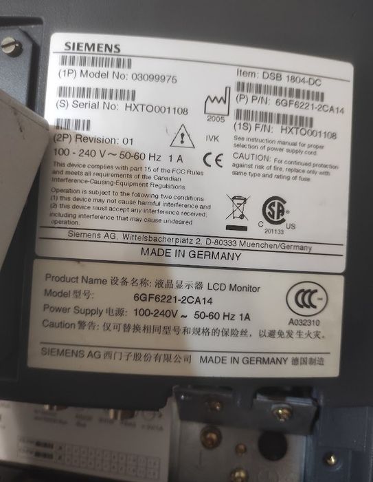 Медицински монитор Сименс , Medical monitor SIEMENS