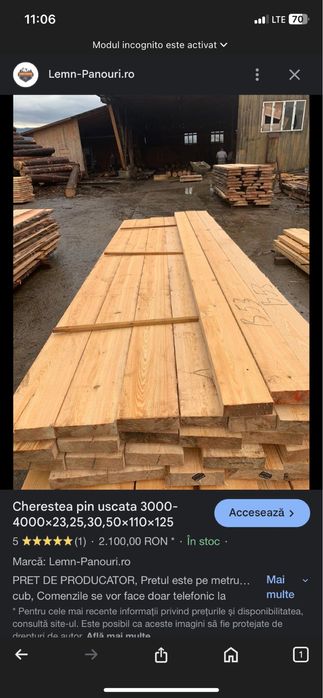 Vând cherestea de buna calitatea la un pret mic si trasportul gratuit.