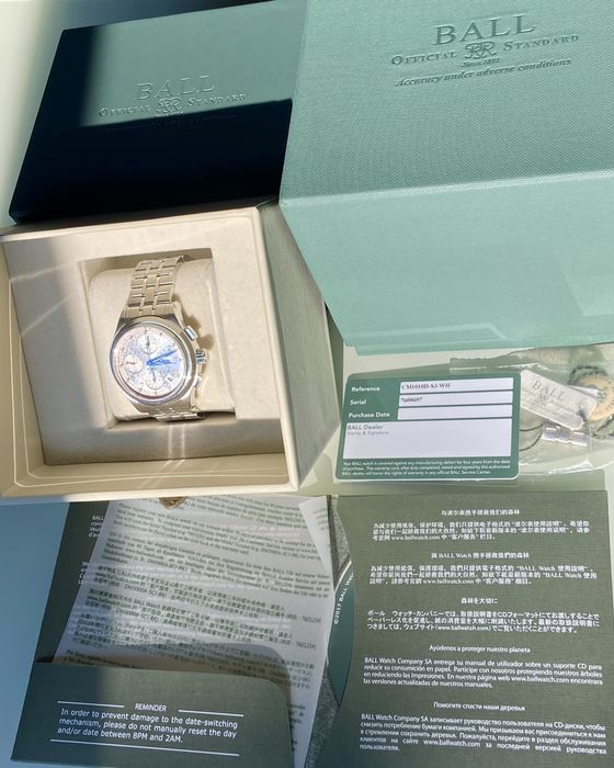 Часовник BALL Trainmaster Pulse Meter Automatic-CM1010D-SJ-WH