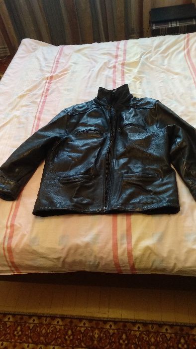 Мъжо яке-естествена кожа XL