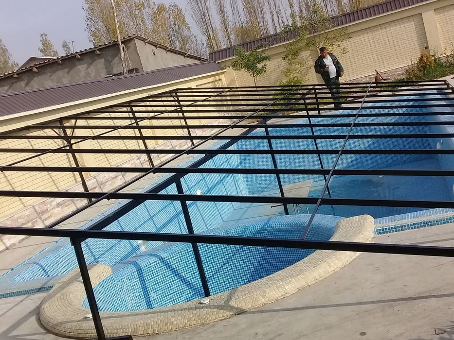 Банер  бассейн  навес  и  баннер  установка