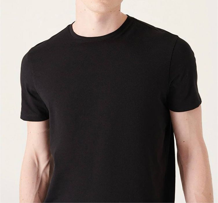 AVVA Мужская футболка цвета зеленый с круглым вырезом