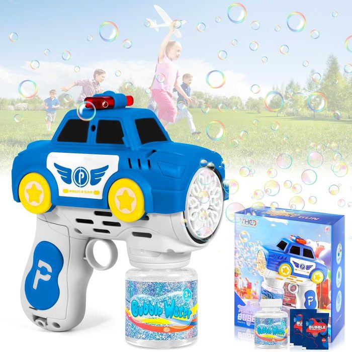 Pistol Baloane de Sapun cu Rezervor Pompieri/Politie/Unicorn/Betoniera