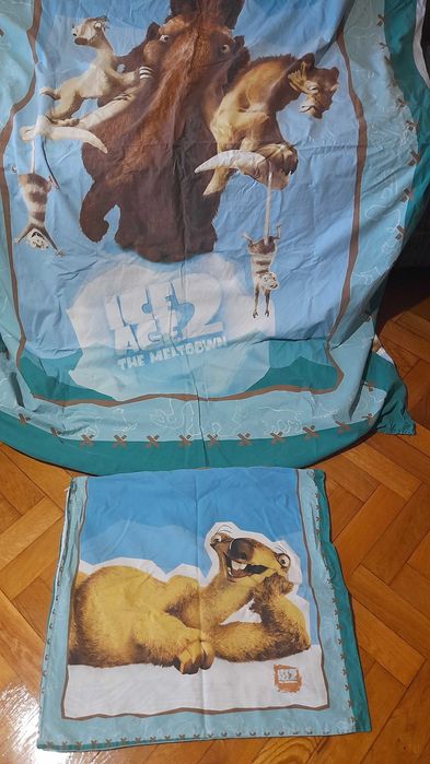 Lenjerie pat copii Ice Age 100% bumbac