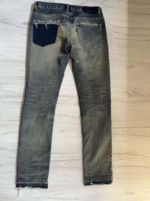 Undercover 68 silver yarn skinny jeans