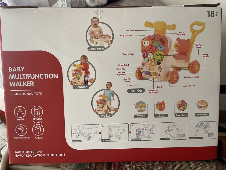 Ходунок каталка 4 в 1