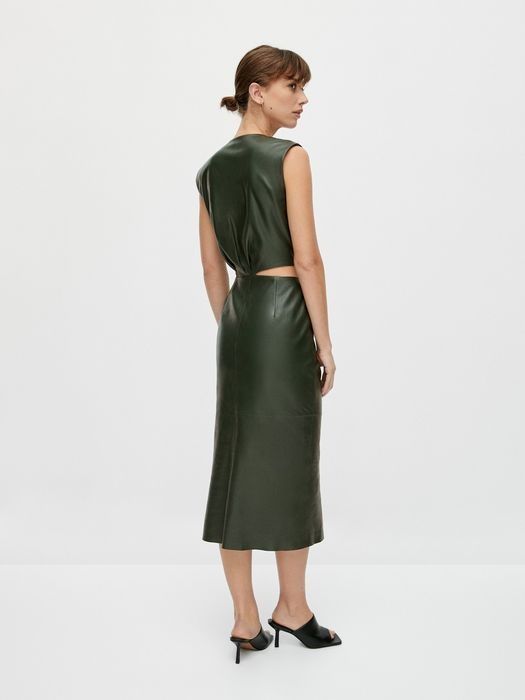 Rochie din piele Massimo Dutti limited edition