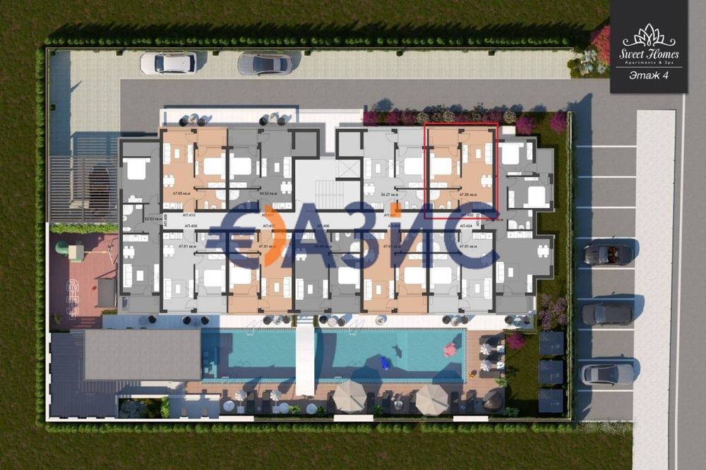 Обзаведен апартамент с 1 спалня в "Суит Хоумс 9", Слънчев Бряг, 47,95