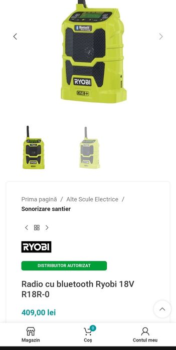 Ryobi R18BR-O,radio cu Bluetooth NOU