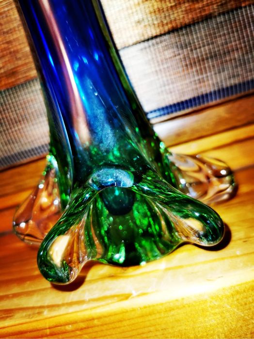 Ваза Мурано стъкло  Swung от Fratelli Toso Венецианско ръчно правено