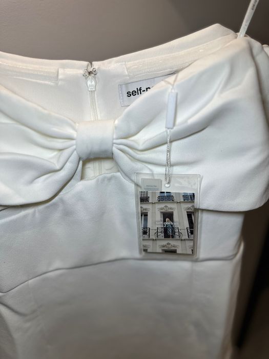 Self-Portrait Бяла рокля с панделка | Bridal collection