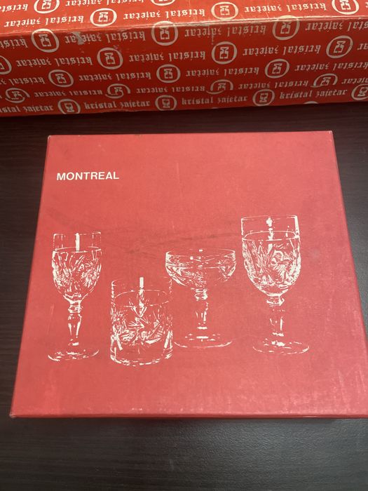 Комплект кристални чаши за ликьор