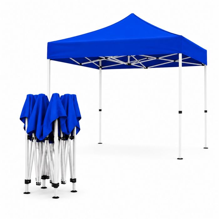 Cort pavilion 3x3m pliabil, cadru metalic, panza impermeabila, Nou