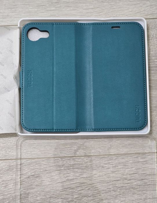 Husă TUCCH iPhone 16e 6.1" cu RFID blocker, suport kickstand