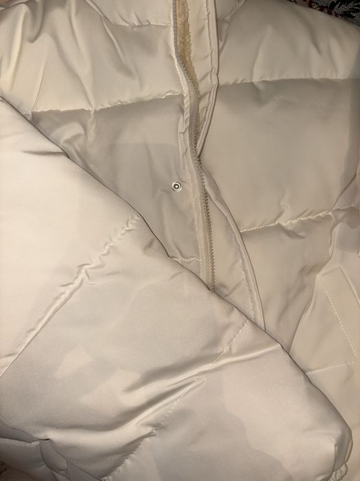 Куртка Белая оверсайз,теплая