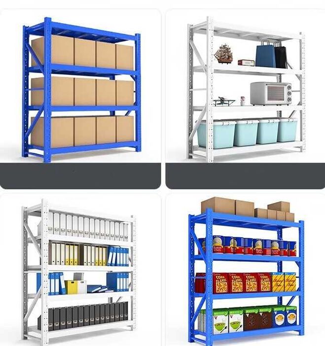 Складской стеллаж большой синий для тяжёлых грузов\Baland ko‘k javon