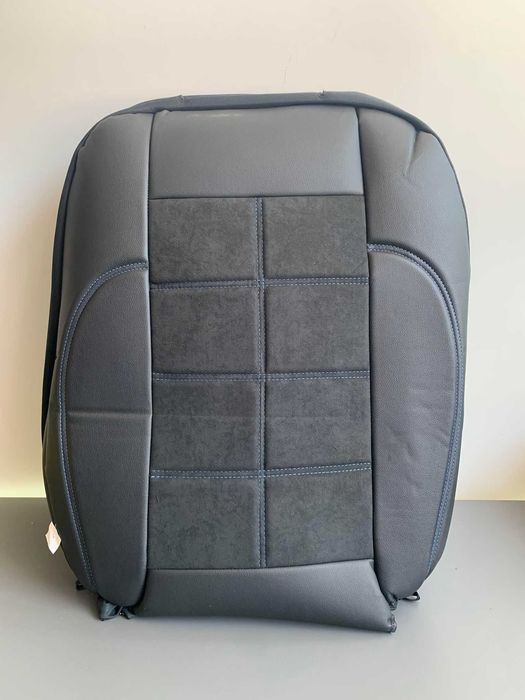 Huse scaune auto din piele alcantara imitatie piele negru gri