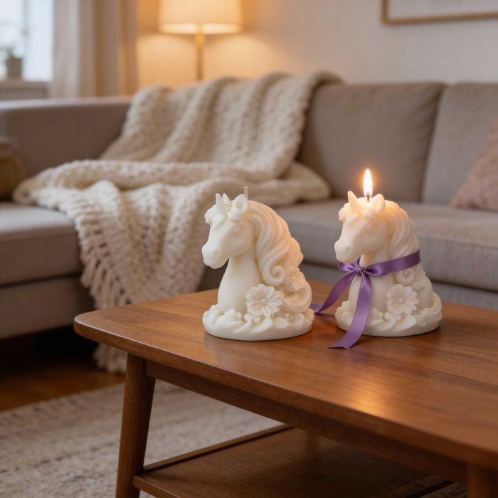 Соева свещ „Еднорог“ – аромат Ванилия