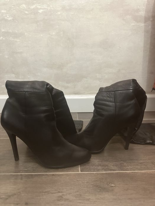 Кожаные ботфорты