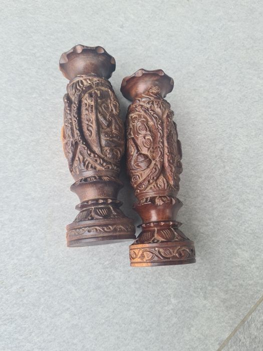 Set vaze din lemn exotic handmade
