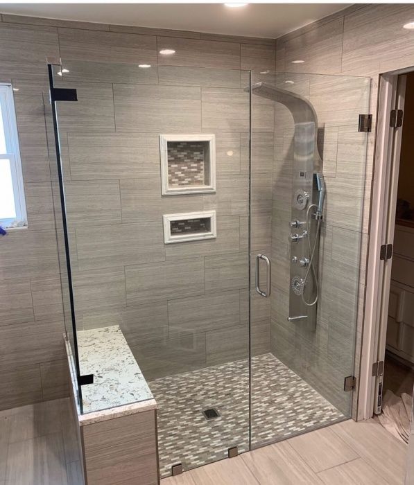 Душевые кабины, ромбики, Оргстекла, витражи на заказ