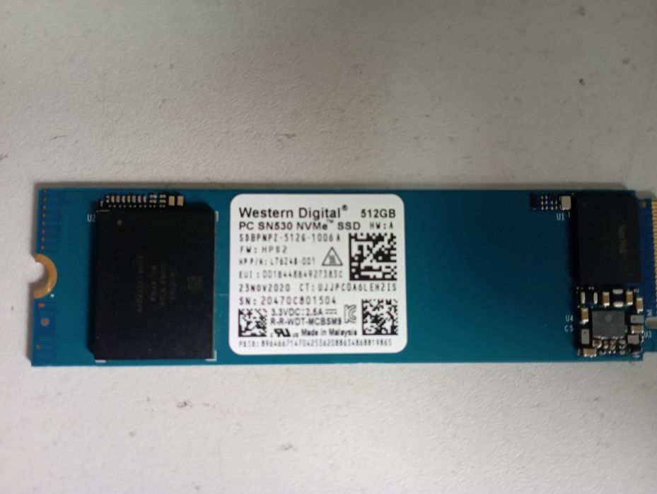 Продам SSD M2 Nvme 512GB Western Digital