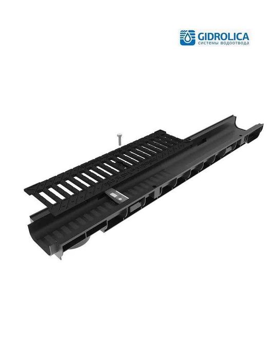 Продаются водоотводный лоток и чугунная водоприёмная решётка Gidrolica