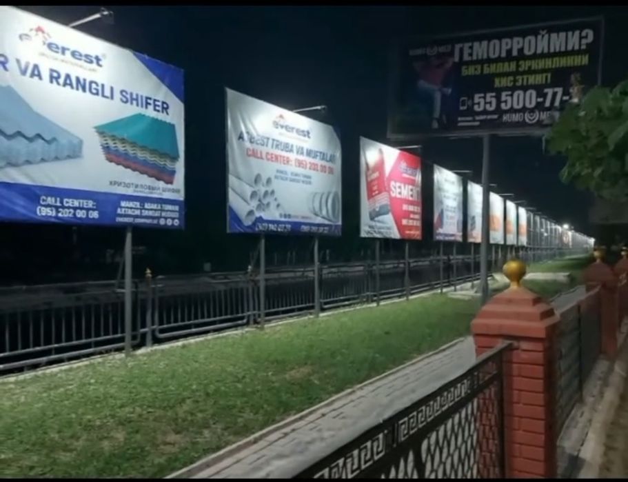 Led ekran va bilbordlarda reklama