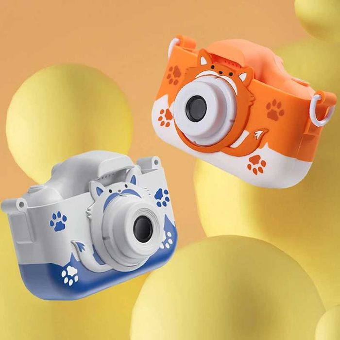 Дигитален детски фотоапарат STELS Q70s, Игри, Снимки, Син, Оранжев