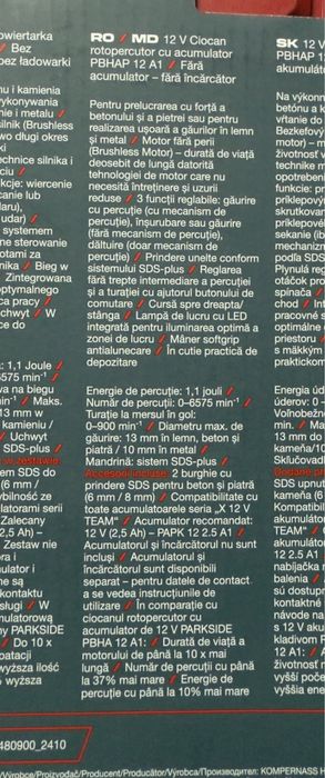 Mini flex 12v 76mm Parkside Performance