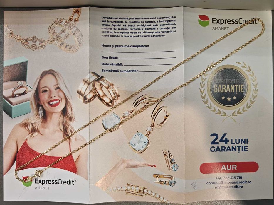 (Ag44 B6703) Lant aur 18K 3.06g