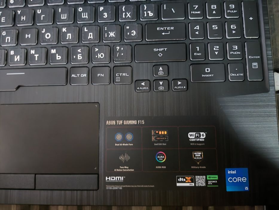 Notebook Asus Tuf gaming xolati yaxshi