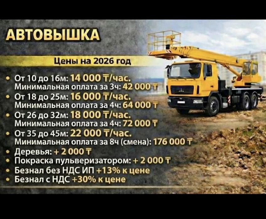 Услуги автовышки