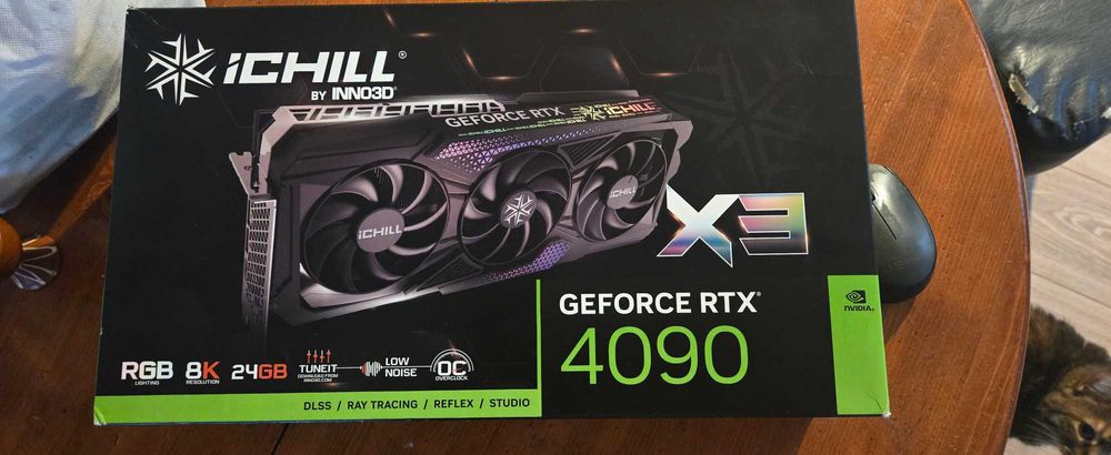 INNO3D iCHILL X3 GeForce RTX 4090 24GB GDDR6X - Отлично състояние, с кутия