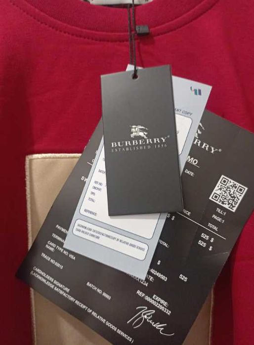 Чисто нова оригинална фланела Burberry със сертификат