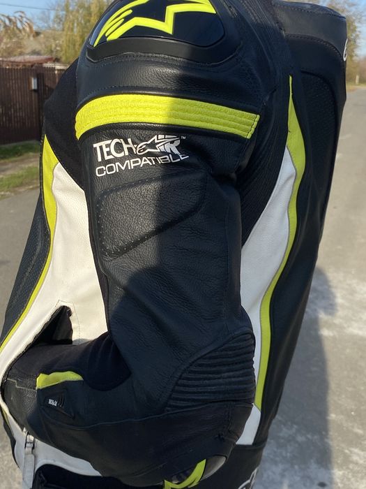 Geaca motociclisti missile tech air compat black white flo yellow