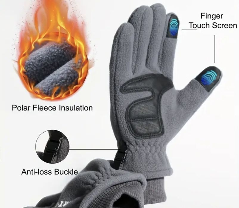 Зимние мужские перчатки с сенсором