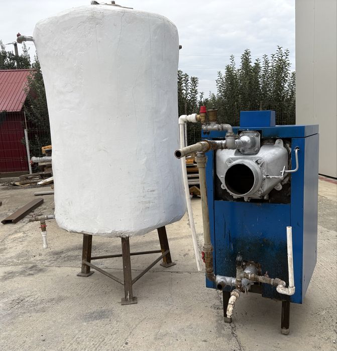 Centrala lemne 25 kw si puffer izolat 1000 litri