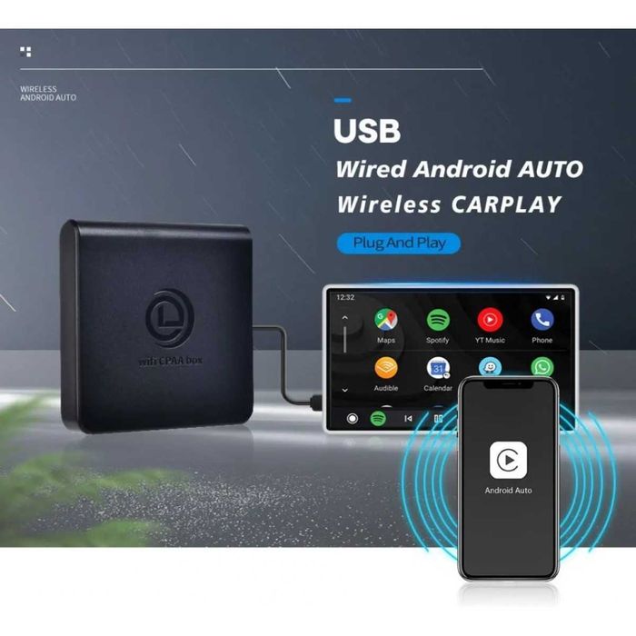 Безжичен Android AUTO и Apple CARPLAY USB Adapter (CPAA)