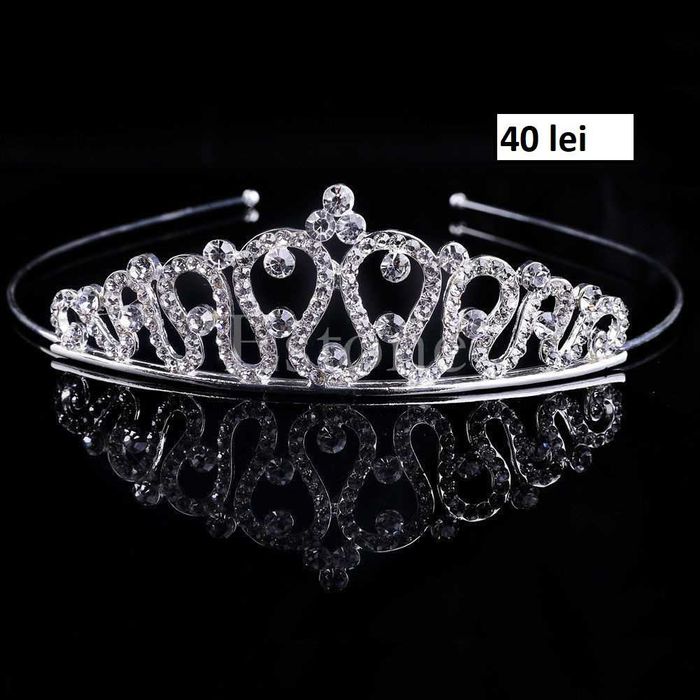 Diadema coronita tiara argintie copii domnisoara onoare mireasa