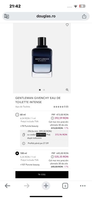 Parfum givenchy original din Douglas