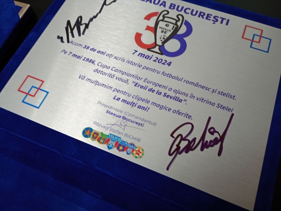 Placheta aniversara Steaua Bucuresti