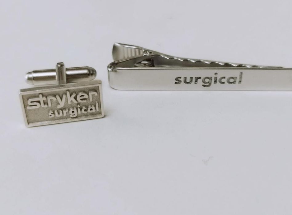 Set butoni și ac de cravata din argint sterling