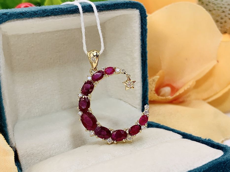 Дизайнерский золотой кулон – Мусульманский полумесяц