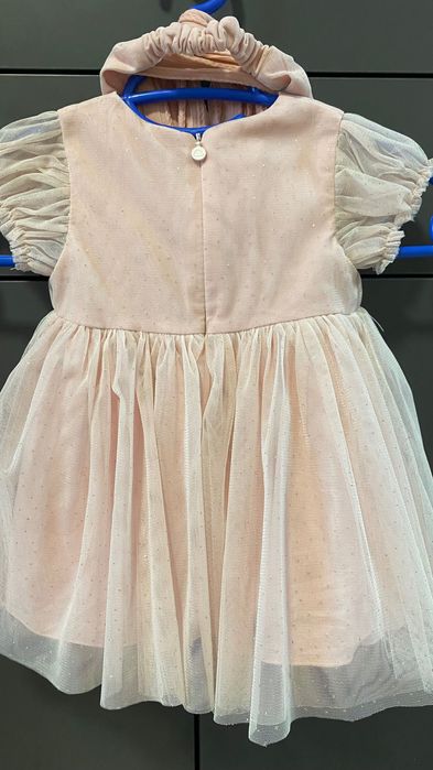 Разкошен комплект Mayoral рокля Болеро обувки в розово 80 р-р