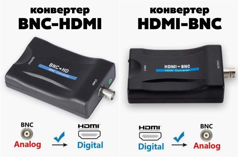 Конвертер видео и аудио HDMI в BNC, BNC в HDMI