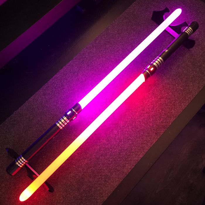 Set 2 Sith Lightsabers RGB - 74 cm - Negru